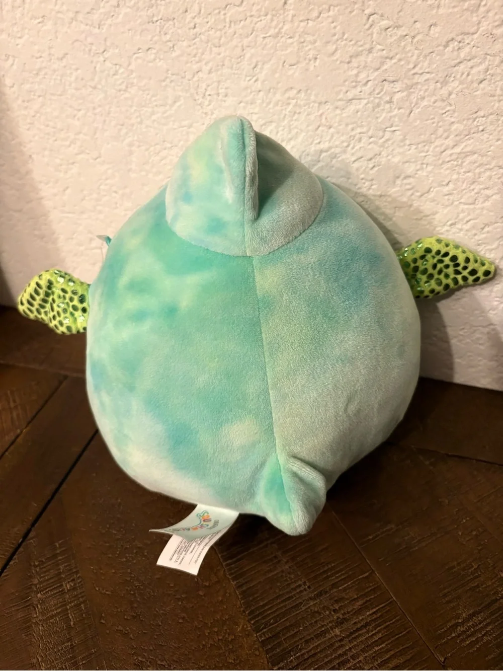Squishmallows Aqua and White Round Plush with Smiling Face